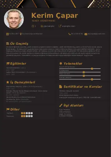 Tarih Öğretmeni Cv Örnekleri cv indir